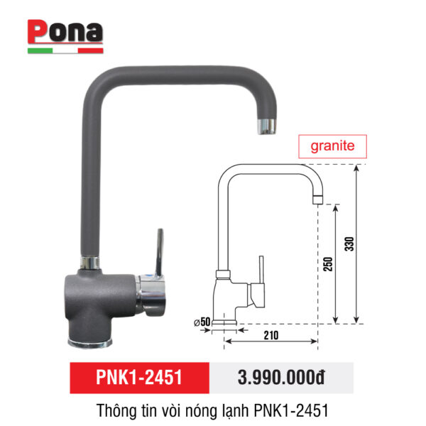 Vòi rửa chén Pona PNK1-2451 – ảnh 6