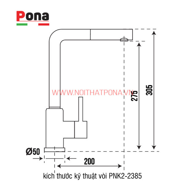 Vòi rửa chén Pona PNK2-2385 – ảnh 6