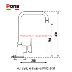 Vòi rửa chén Pona PNK2-2451 ảnh 4