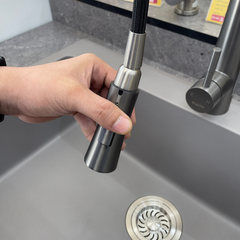 Vòi rửa chén nóng lạnh Pull-down Ecalite EF-K149G ảnh 7