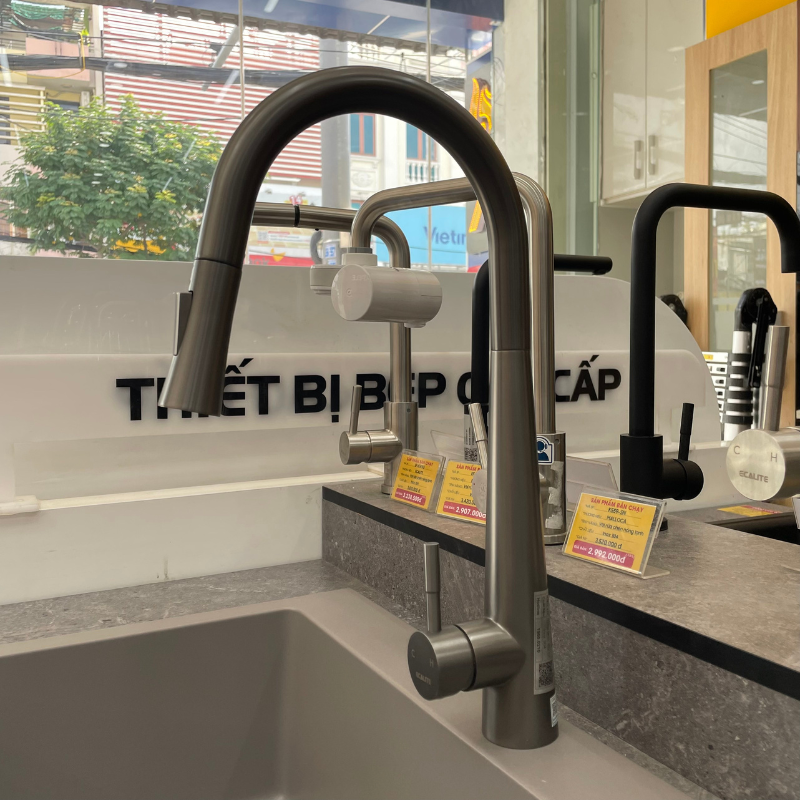 Vòi rửa chén nóng lạnh Pull-down Ecalite EF-K149G – ảnh 3