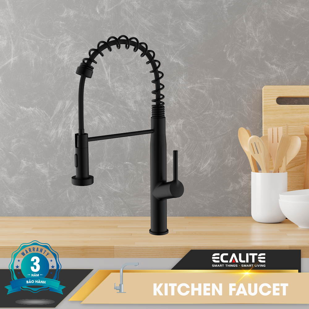 Vòi rửa chén nóng lạnh Pull-out Ecalite EF-K541B – ảnh 2