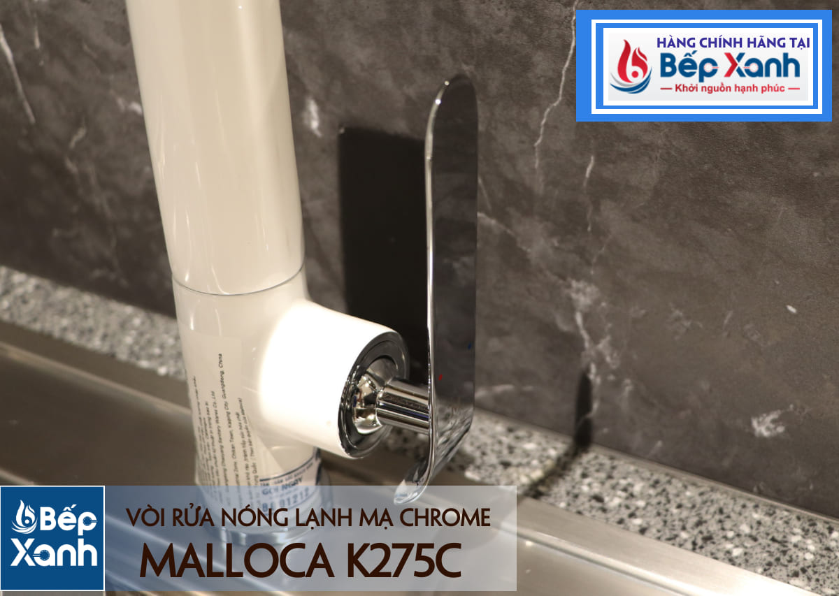 Vòi rửa chén nóng lạnh Malloca K275C / Đồng thau mạ chrome - Phối K275C với chậu rửa và tủ bếp Vòi rửa chén nóng lạnh Malloca K275C / Đồng thau mạ chrome - Phối K275C với chậu rửa và tủ bếp