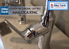 Vòi rửa chén nóng lạnh Malloca K94C / Đồng thau mạ chrome, có dây rút ảnh 6