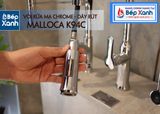 Vòi rửa chén nóng lạnh Malloca K94C / Đồng thau mạ chrome, có dây rút