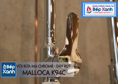 Vòi rửa chén nóng lạnh Malloca K94C / Đồng thau mạ chrome, có dây rút ảnh 10