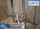 Vòi rửa chén nóng lạnh Malloca K94C / Đồng thau mạ chrome, có dây rút