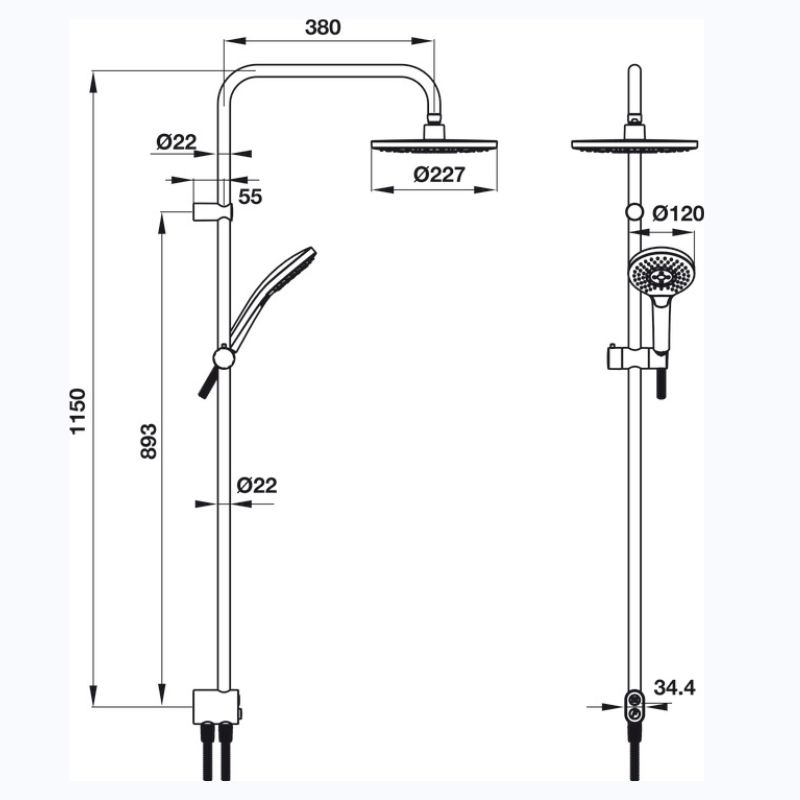Vòi sen tắm Hafele 495.60.104 – ảnh 2