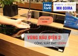 Bếp điện từ 3 vùng nấu Malloca MH 03IRA / Bếp 1 từ 2 điện, kính Eurokera