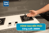 Bếp gas âm 2 vùng nấu Malloca AS 9502W/ Màu trắng