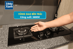 Bếp gas âm 2 vùng nấu Malloca AS 9502B/ Màu đen ảnh 6