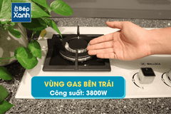 Bếp gas âm 2 vùng nấu Malloca AS 9502W/ Màu trắng ảnh 9