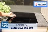 Bếp điện từ 3 vùng nấu Malloca MIR 593 / 2 Vùng từ 1 vùng điện, nhập khẩu Tây Ban Nha, kính Schott Ceran