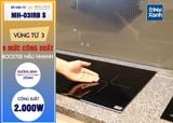 Bếp điện từ 3 vùng nấu Malloca MH-03IRB S / Bếp 2 từ 1 điện, kính Eurokera