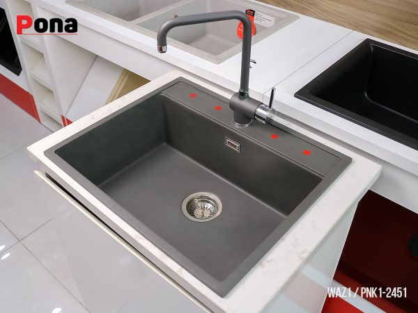 Chậu Rửa Chén 1 Hố Bằng Đá Granite Pona WAZ1 – ảnh 6