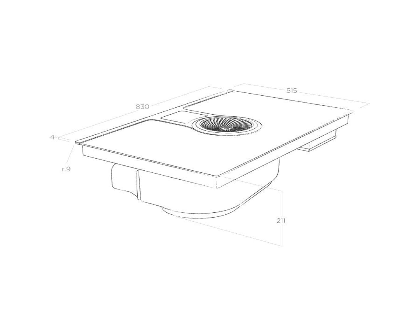 Máy hút mùi kết hợp bếp từ NIKOLA TESLA ONE HP BL/F/83 PRF0120976 – ảnh 2