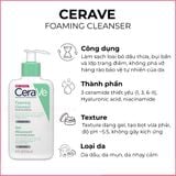  Sữa rửa mặt sạch sâu dành cho da dầu Cerave Developed With Dermatologists Foaming Cleanser (236ml) 