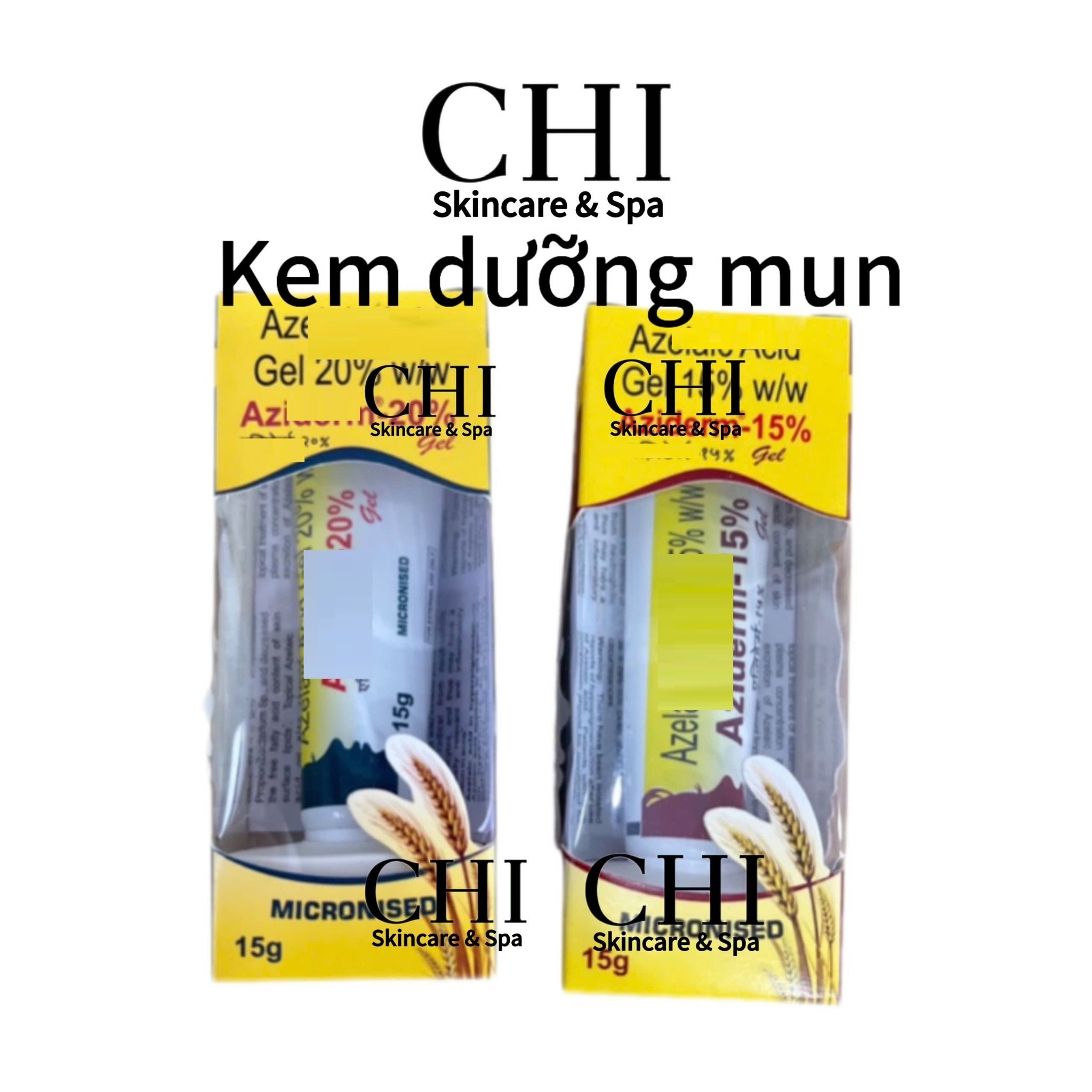  Gel Trị Mụn Thâm Azelaic Acid Gel 20%-Aziderm 20% chính hãng 