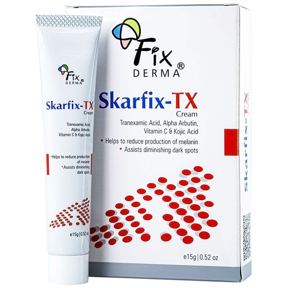  Skarfix TX cream (15g/30g) kem dưỡng trắng da tranexamic acid, arbutin, kojic acid - làm sáng da, mờ thâm nám, dưỡng ẩm 