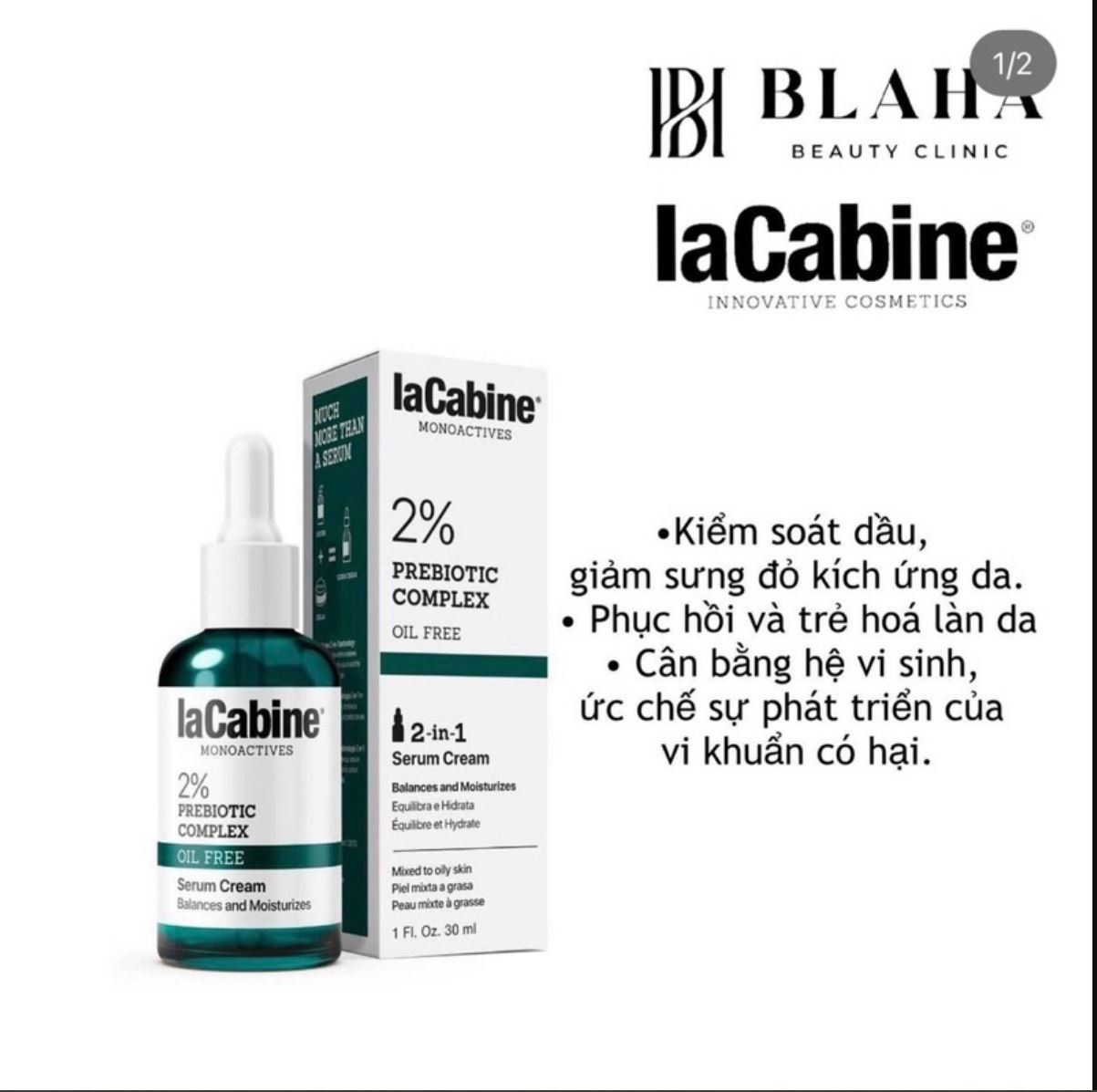  Tinh Chất Dưỡng Ẩm, Kiểm Soát Dầu LaCabine 2% Prebiotic Complex Serum Cream 30ml 
