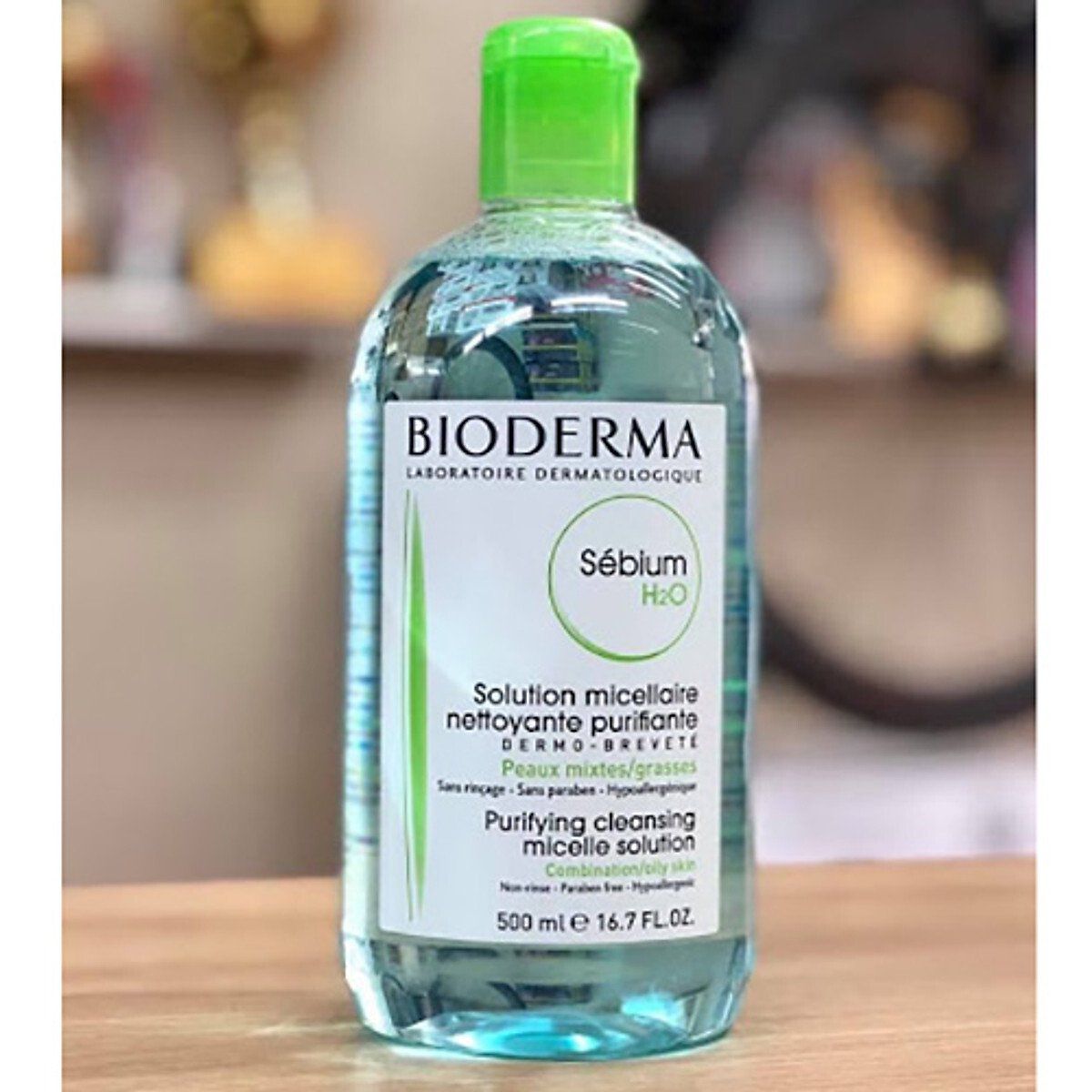  Nước Tẩy Trang BIODERMA Hồng/ Xanh dành dầu, nhạy cảm, thường, khô 500ML 