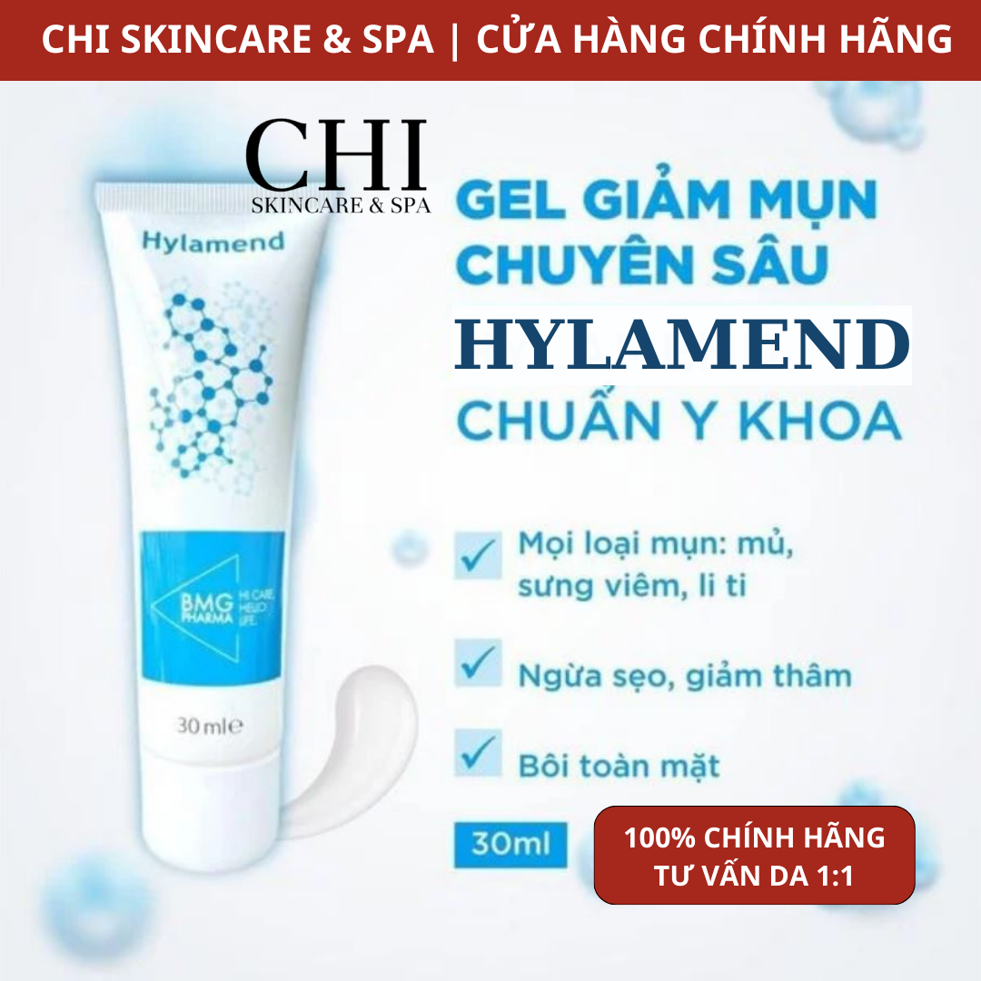  Hylamend 30ml – Gel Hỗ Trợ Bảo Vệ Da, Phục Hồi Da Sau Mụn [Chính Hãng] 