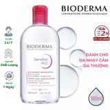  Nước Tẩy Trang BIODERMA Hồng/ Xanh dành dầu, nhạy cảm, thường, khô 500ML 