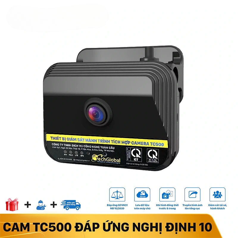  Camera Nghị Định 10 TC500 Tích Hợp Thiết Bị Giám Sát Hành Trình 