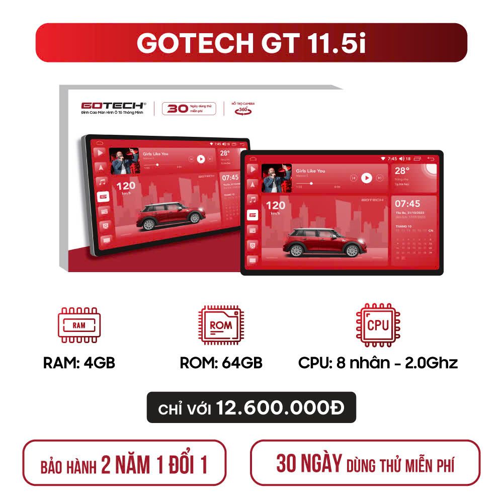  MÀN HÌNH Ô TÔ THÔNG MINH GOTECH GT11.5I 