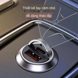  Tẩu Sạc Nhanh Ô Tô Cắm Tẩu Âm Nguồn 2 Cổng USB và TYPE C Phù Hợp Tất Cả Ô Tô Hàng Chính Hãng 