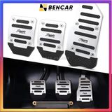  Bộ đệm chân côn phanh ga cho xe ô tô số sàn nhiều màu thể thao kim loại phối cao su nhám chống trượt 