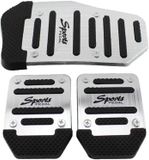  Bộ đệm chân côn phanh ga cho xe ô tô số sàn nhiều màu thể thao kim loại phối cao su nhám chống trượt 