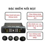  Cảm biến áp suất lốp ô tô TPMS có giọng nói {Bảo hành 12 tháng} - tích hợp cảm biến áp suất năng lượng mặt trời không dây giám sát áp suất lốp 