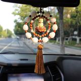  Khánh Phật Liên Hoa Sen Trắng Gỗ Hoàng Dương Treo Xe Ô Tô - Vạn Sự Bình An 