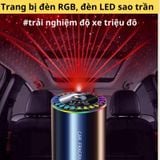  Máy Khuếch Tán Nước Hoa Tinh Dầu Ô Tô Tự Động Hương Thơm Cao Cấp Phun Thông Minh Đèn LED Trần Sao Sang Trọng 