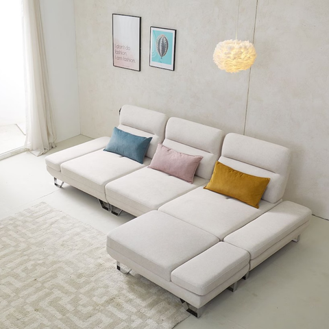  GHẾ SOFA MODULAR VẢI BENNY 3 CHỖ/4 CHỖ/5 CHỖ ĐA CHỨC NĂNG 2 MÀU SẮC 