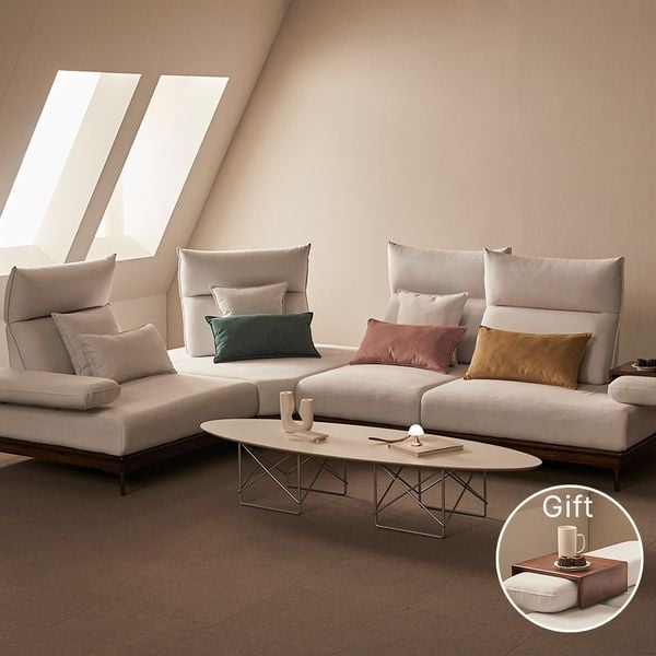  GHẾ SOFA MODULAR VẢI LUNA 3 CHỖ/4 CHỖ/5 CHỖ ĐA CHỨC NĂNG 