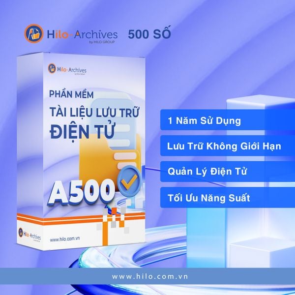Phần mềm Tài Liệu Lưu Trữ Điện Tử 1 năm