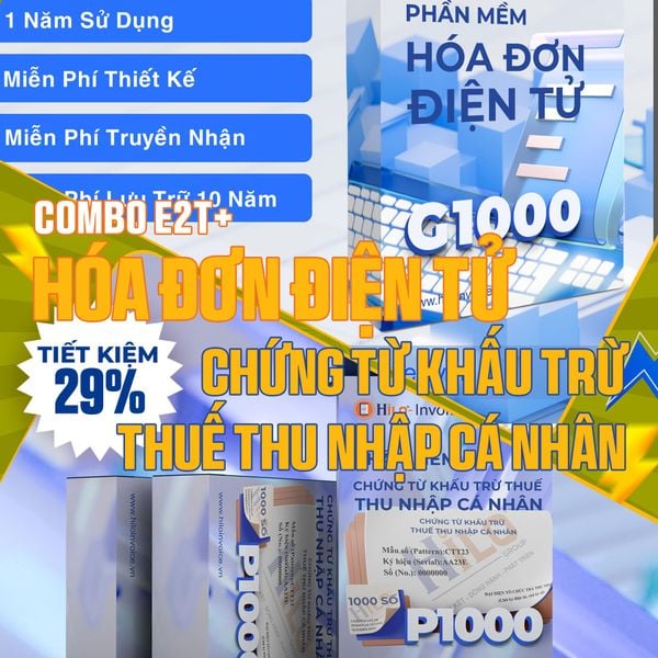 Combo Hóa Đơn Điện Tử Chứng từ khấu trừ thuế TNCN 1 năm