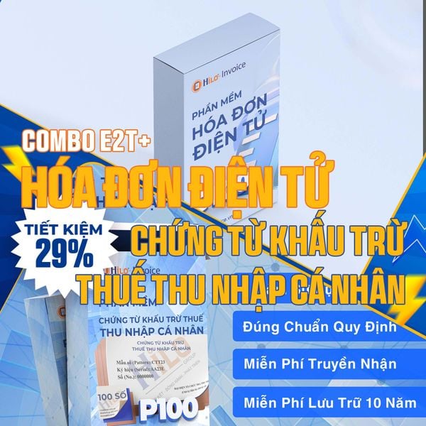 Combo Hóa Đơn Điện Tử Chứng từ khấu trừ thuế TNCN 1 năm