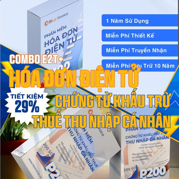 Combo Hóa Đơn Điện Tử Chứng từ khấu trừ thuế TNCN 1 năm