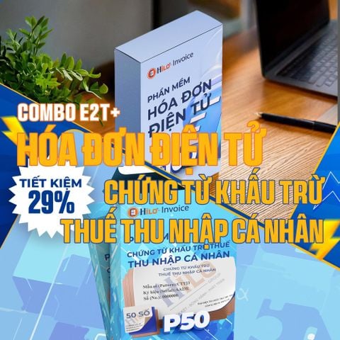 Combo Hóa Đơn Điện Tử Chứng từ khấu trừ thuế TNCN 1 năm