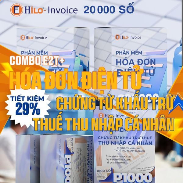 Combo Hóa Đơn Điện Tử Chứng từ khấu trừ thuế TNCN 1 năm