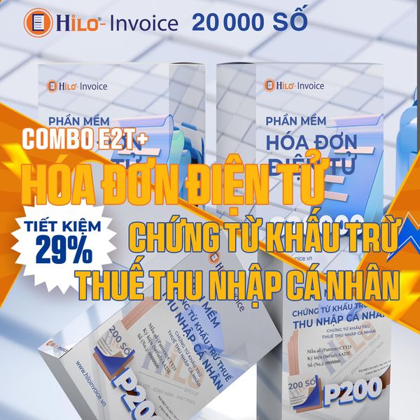 Combo Hóa Đơn Điện Tử Chứng từ khấu trừ thuế TNCN 1 năm