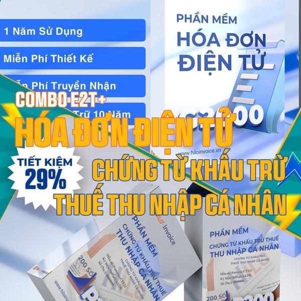 Combo Hóa Đơn Điện Tử Chứng từ khấu trừ thuế TNCN 1 năm