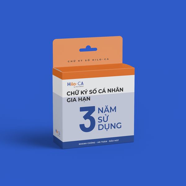 Chữ ký số cá nhân - 3 năm - Gia Hạn Sử Dụng