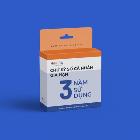 Chữ ký số cá nhân - 3 năm - Gia Hạn Sử Dụng