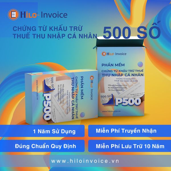 Chứng từ khấu trừ thuế thu nhập cá nhân 1 năm 500 số