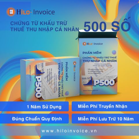 Chứng từ khấu trừ thuế thu nhập cá nhân 1 năm 500 số