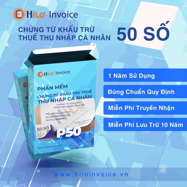 Chứng từ khấu trừ thuế thu nhập cá nhân 1 năm 50 số